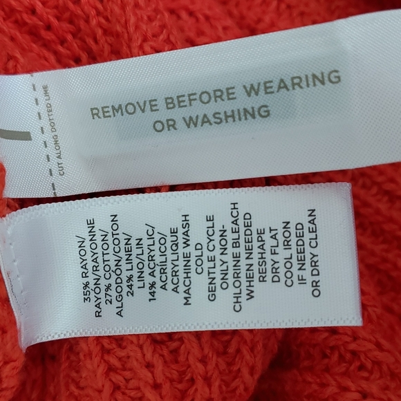 Loft, NWOT, orange sleeveless sweater - Picture 6 of 6